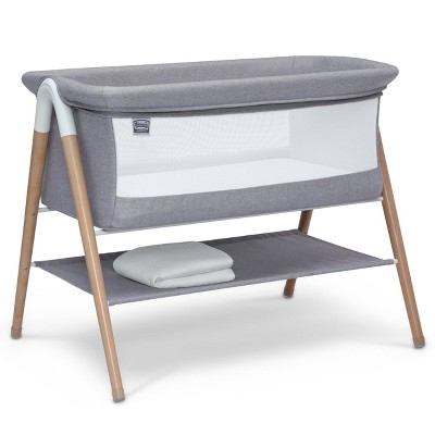 Image of Simmons Kids' Koi Beechwood By the Bed Bassinet - Dove Gray