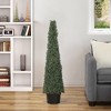 Northlight 4' Artificial Two-Tone Boxwood Topiary Tree with Round Pot, Unlit - 2 of 4