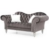 TiramisuBest Dark Gray Traditional Loveseat, Classic Upholstered Sofa for Living Room or Sitting Area - 2 of 4