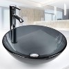 ELECWISH Bathroom Artistic Tempered Glass Vessel Sink with Faucet and Pop-up Drain - 2 of 4