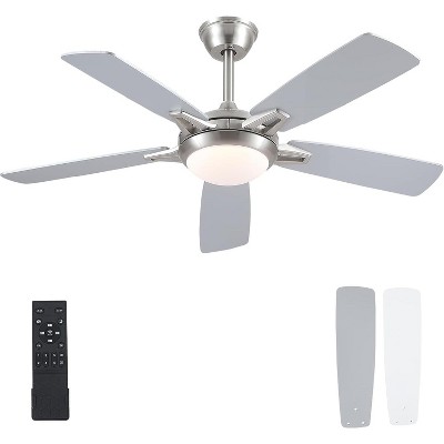 52 Inch Down Rod Ceiling Fan with Light,Dual side Blades