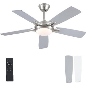 52 Inch Down Rod Ceiling Fan with Light,Dual side Blades - 1 of 4