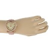 Peugeot Women's Heart Shaped Rose Gold Crystal Watch with Pink Suede Strap - 4 of 4