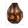 Decorative Sculptural Geometric Glass Vase - Contemporary Flower Vase for Bedroom, Office Accent, and Home Decor - 10", Brown - 4 of 4