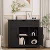 ORRD Storage Cabinet with Drawers and Shelves, Living Room, Bedroom, Decorative Cabinet (Black) - 4 of 4