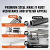 VEVOR Stainless Steel Work Table 24 x 36 x 38 Inch, with 4 Wheels, 3 Adjustable Height Levels, Heavy Duty Food Prep Worktable,Silver - 3 of 4