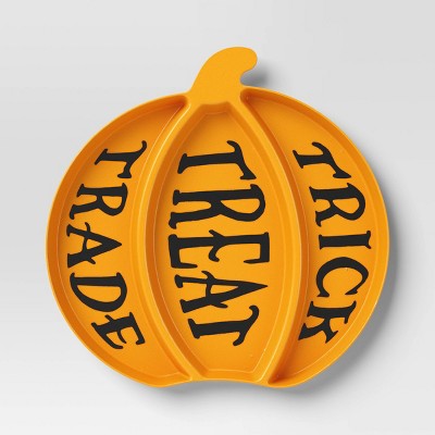 Halloween Candy Storage Vessel Pumpkin Plate - Hyde and EEK! Boutique™
