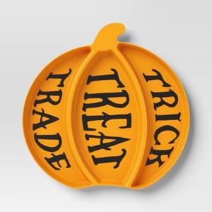 Halloween Candy Storage Vessel Pumpkin Plate - Hyde and EEK! Boutique™ - 1 of 3