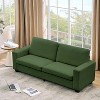 Modern Corduroy 2-Seater Sofa, Deep Seat Couch with Wide Armrest, Removable Washable Cushion Cover, Comfy for Living Room or Small Space - 2 of 4