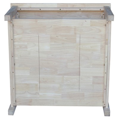 Hampton 41" Natural Wood Square Coffee Table with Storage