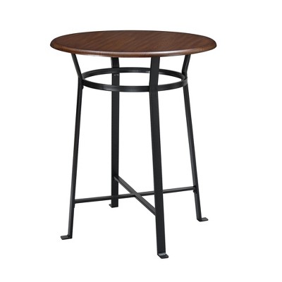 Montgomery 3-Piece Dark Mahogany and Black Round Dining Set