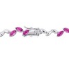 EVERLY JEWELRY | Sterling Silver 9 1/2 CT TGW Created Pink Sapphire Bracelet, 7.75-inch - 4 of 4