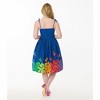 Unique Vintage Women's Bobbie Swing Dress Navy Butterfly - 2 of 4