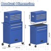 Huxxion 2-in-1 Rolling Tool Box, Large Capacity 6-Drawer Tool Box with Key and Wheels, Tool Chest for Repair Shop, Warehouse, Garage - 2 of 4