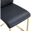 Acekool Faux Leather Dining Chairs Set of 4, Modern High Back Armless Upholstered Kitchen Chairs with Metal Legs for Dining Room - 4 of 4