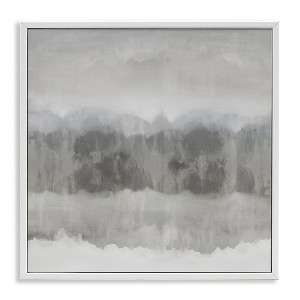 Stupell Industries Grey Abstract Nature Fog Black Framed Giclee Art - 1 of 4