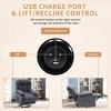 Classic Brown Power Recline and Lift Massage Chair Sofa with Heating - 3 of 4