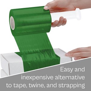 PSBM 12 Rolls 5" x 1000 Ft. Green Hand Wrap Stretch Shrink Film with Handle, 80 Ga - 1 of 4