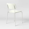 2pc Molded Plastic with Metal Base Dining Chair White - Room Essentials™ - 4 of 4