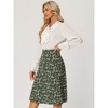 INSPIRE CHIC Women's Print Floral Peasant Elastic Waist A-Line Midi Skirts - 3 of 4