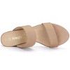 Allegra K Women's Back to College Faux Suede Dual Straps Block Heel Slide Sandals - 4 of 4