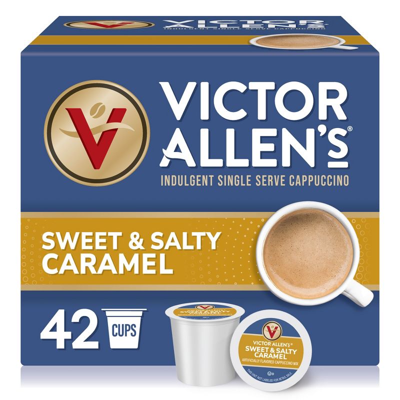 Victor Allen's Coffee Sweet & Salty Flavored Caramel Cappuccino Cups, 42 Ct, 1 of 11