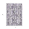Purple Ivory And Lavender Abstract Washable Indoor Outdoor Area Rug - 3 of 4
