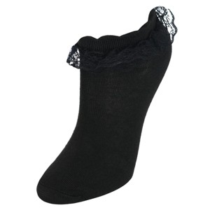 CTM Women's Solid Color Frilly Low-Cut Socks (4 Pack) - 1 of 2