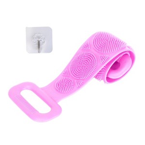 iMountek"Silicone Back Scrubber Belt for Shower – Exfoliating, Foaming Body Wash Strap with Massage Dots"Blue&Purple - 1 of 4