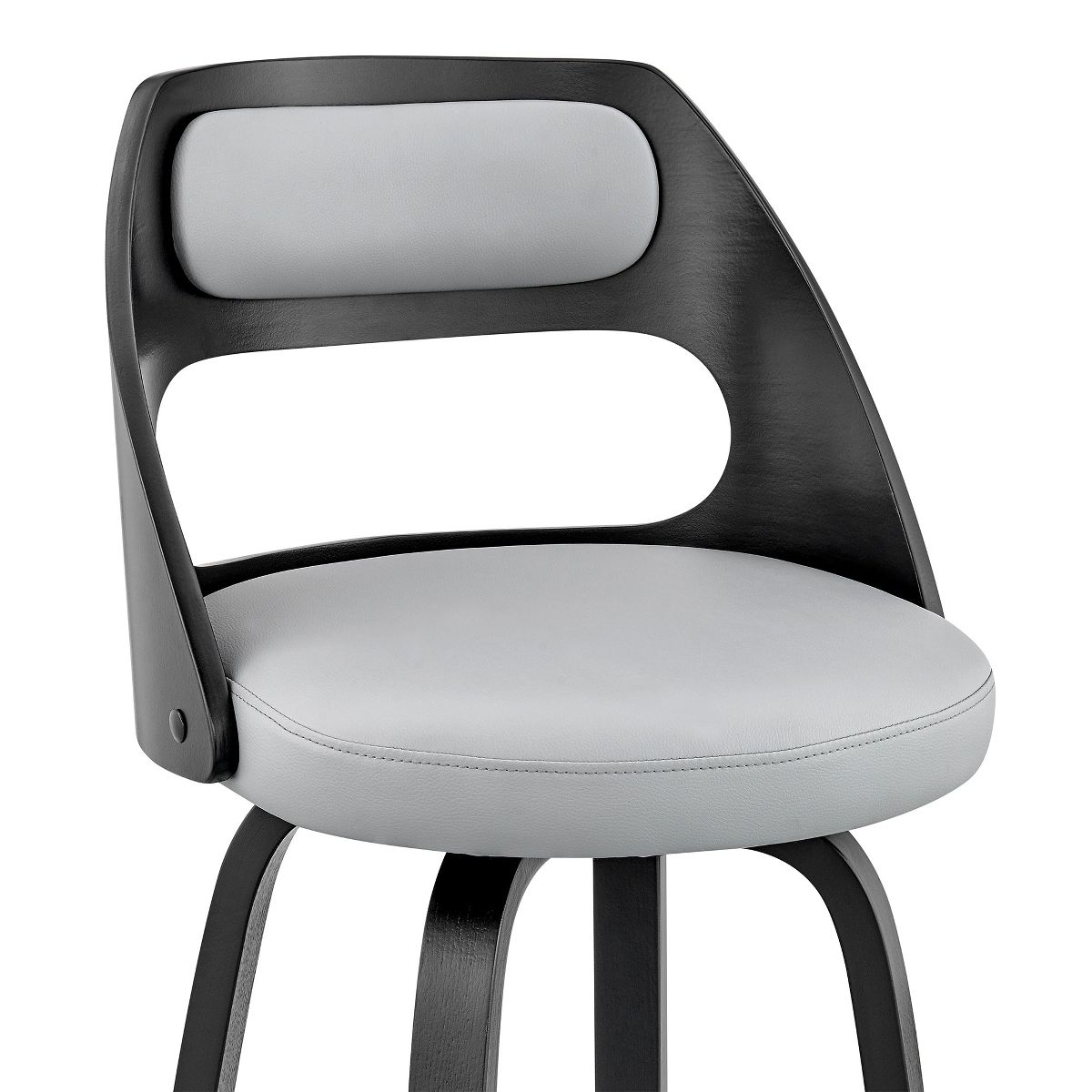 Armen Living Julius Bar Stool Gray and Walnut 30 in Seat Height - thumbnail 7