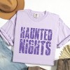 Haunted Nights Block Distressed - Women's Garment Dyed Graphic T-Shirt - 2 of 4