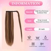 Alilang Straight Ponytail Extension - 24 Inch Long Straight Wrap Around Ponytail for Women Clip Ponytail Hair Extensions Synthetic - 4 of 4