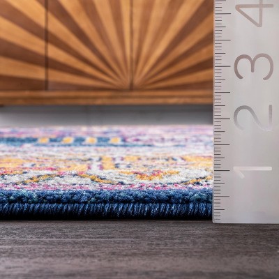 Bosphorus 38'' Navy Synthetic Handmade Rectangular Area Rug