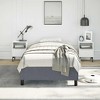 Bed Frame Dark grey Velvet (100% polyester), plywood, engineered wood - 3 of 4