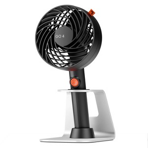 Sharper Image Go 4C Portable Rechargeable Personal Fan Black: Handheld, Adjustable Tilt, Quiet, Indoor/Outdoor Use, 3 Speeds - 1 of 4