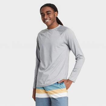Men's Slim Fit Long Sleeve Rash Guard Swim Shirt - Goodfellow & Co™
