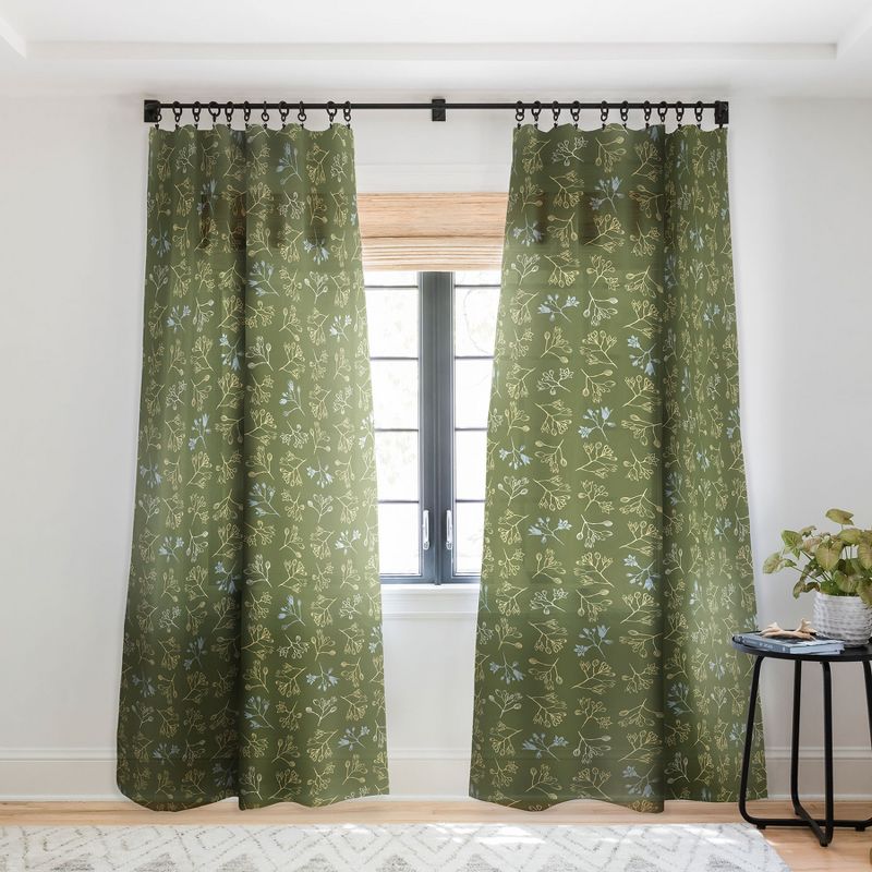 Wagner Campelo CONVESCOTE Green Single Panel Sheer Window Curtain - Deny Designs, 1 of 7