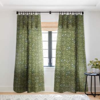 Wagner Campelo CONVESCOTE Green Single Panel Sheer Window Curtain - Deny Designs