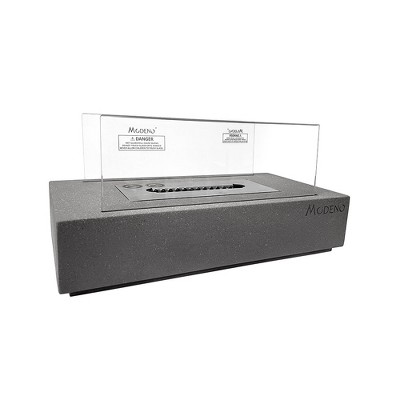 Kira Tabletop Fire Pit Portable Ethanol Fireplace 13.8” x 7.1” x 6.7” - Dark Grey