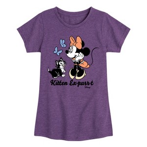 Girls' - Disney - Minnie Mouse Fitted Short Sleeve Graphic T-Shirt - 1 of 4