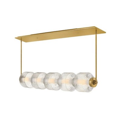Fredrick Ramond Lighting Reign 5 - Light Chandelier in  Lacquered Brass