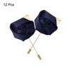 Unique Bargains Wedding Ceremony Anniversary Party Rose Groom Silk Metal Boutonnieres 12 Pcs - 3 of 3