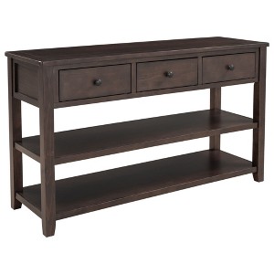 NicBex 50" Long Console Table Modern Wood Entryway Table with 2-Layer Storage and 3 Drawers for Hallway,Living Room - 1 of 4
