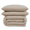 Cannon 3pc King Heritage Cotton Waffle Duvet Covers Set Khaki - 2 of 4