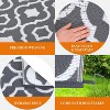 Outdoor Rug – Waterproof, Reversible Plastic Straw Rug with Carry Bag for Patio, Deck, RV, Balcony, Backyard, Picnic, Beach - 3 of 4