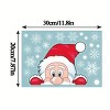 Racxily 4 Sheets Christmas Window Clings Snowflake Snowman Moose Elk Pattern Window Decals Reusable Static Stickers for Christmas - 3 of 4