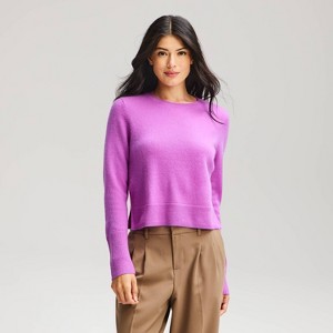 Women's Cashmere Crewneck Pullover Sweater - A New Day™ Purple XS : Target