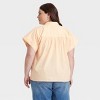 Women's Short Sleeve Flowy Popover Blouse - Universal Thread™ - 2 of 3