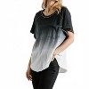 Women's Dip Dye Raw Edged Top - umgee - 2 of 4