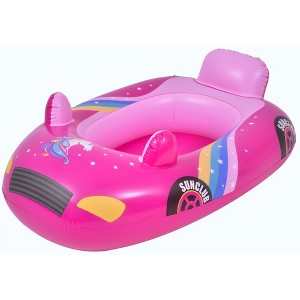 Pool Central 34" Pink Children's Race Car Swimming Pool Float - 1 of 4